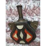 Perfumeiro Em Metal Marroquino Antigo Lindo Em Metal Esmalte