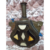Perfumeiro Em Metal Marroquino Antigo Lindo Metal Esmalte 2 