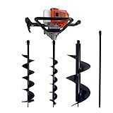 Perfurador De Solo A Gasolina 52cc 2 5HP Com Brocas 80x10cm 80x15cm 80x30cm Extensor 100cm FAK520PS Carbon Fak