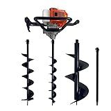 Perfurador De Solo A Gasolina 52cc 2 5HP Com Brocas 80x10cm 80x15cm 80x30cm Extensor 60cm FAK520PS Carbon Fak