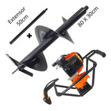 Perfurador De Solo Vulcan 52cc Broca 80x30cm Extensor 50cm