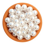 Perola Abs 12mm Com Furo Pacote 500 Gramas Full Cor Branca