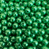 Perola Abs Inteira 8mm C furo 1000 Und 250g Perolas Cor Verde escuro
