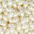 Perola Abs Perola Arroz 06mmx09mm C/furo 500uni Creme Branca
