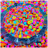 Pérola Craquelada Colorida 6 Mm 100 Peças Miçangas Cor Candy Color Neon