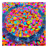 Pérola Craquelada Colorida 6 Mm 100 Peças Miçangas Cor Candy Color Neon