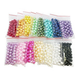 Perolas 8mm Miçangas Sortidas Montar Pulseiras 15cores 750un