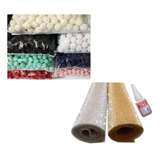 Perolas Craqueladas 7pct 250gr Manta De Strass Kit Completo
