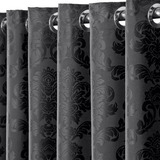 Persiana Americana Teca Enxovais Jacquard De 2 2m X 2 7m Floral Cor Grafite Unidade De 1