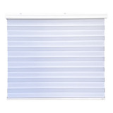 Persiana Rolo Duplo Tecido Zebra Branca 180 l X 220 a Double Vision C Bandô E Kit Instalação