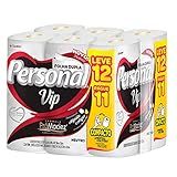 Personal VIP - Papel Higiênico- Folha Dupla- 12 Unidades -Embalagem Pode Variar-