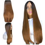 Peruca 100 Orgânica Idêntica Ao Cabelo Humano 65cm Brinde