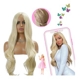 Peruca 100 Orgânica Idêntica Humano 65cm Touca Wig Cap