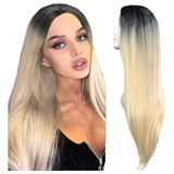 Peruca 100 Orgânica Longa Lisa Varias Cores 70cm Touca Wig