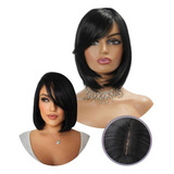 Peruca 100 Orgânica Ombre Corte Long Bob Curta 40cm Diversas Cores Touca Promoção
