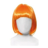 Peruca Bob Cut Laranja