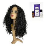 Peruca Cacheada Longa Identica Cabelo Humano Lace Wig 65 Cm