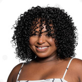 Peruca Cacheada Orgânica Lace Front Idêntica Cabelo Humano