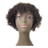 Peruca De Cabelo Humano Natural Com Franjas Pixie Wave Wigs