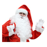 Peruca De Papai Noel Barba Longa Para Compor Fantasia