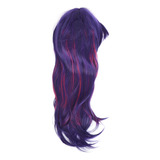 Peruca Feminina De Cabelos Longos E Lisos Azul Roxo Cor D