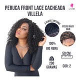 Peruca Front Lace Cacheada Afro Villela