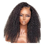 Peruca Front Lace Cacheada Fibra Orgânica Idêntica Ao Humano