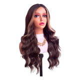 Peruca Front Lace Wig Bio Fibra 5x0 5 Silk Top Natasha