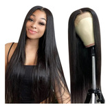 Peruca Lace Front 4x4 Cabelo 100 Humano Natural Liso 70cm