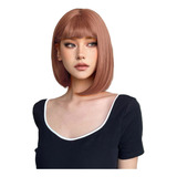 Peruca Lace Orgânica Lisa Idêntico Ao Cabelo Humano Ruivo