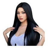 Peruca Lace Orgânica Preta Morena Lisa Longa Pronta Entrega