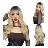 Peruca Lace Wig Natural Loiro Esfumada