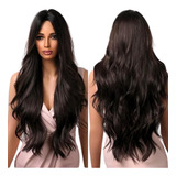 Peruca Lace Wig Sem Franja Ondulada Identica Cabelo Humano
