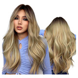 Peruca Lisa Degrade Loiro