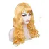 Peruca Loira Longa Ondulada Fantasia Glamorosa Halloween Cor Amarelo