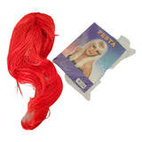 Peruca Longa Cabelo Lisa Cosplay Festa 55cm Vermelha
