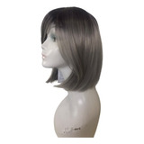 Peruca Orgânica Curta Ombre Rosa Cosplay Touca Wig Cap