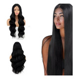 Peruca Orgânica Ondulada Longa 65 Cm 250 Gramas Touca Wig