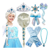 Peruca Princesa Elsa Yosbabe Frozen Elsa Braid Com Colar De