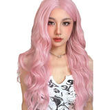 Peruca Rosa Cosplay Fantasia