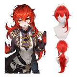 Perucas Cosplay Diluc Para Mulheres Genshin Impact