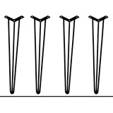 Pés De Ferro Triplo P Mesa Kit C 4 Pçs Hairpin Legs 45cm