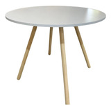 Pés Palito Mesa Sophie Redonda Jantar Mdf 90cm Madeira