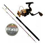Pesca 40 Kg Molinete 7000 Vara Ottoni 80 Lbs Linha 0 50