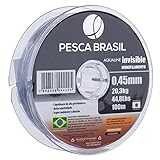 Pesca Brasil  Linha De Pesca Monofilamento Aqualine Invisible  Com 0 18mm E Resistência De 9lb  Caixa Com 10 Carreteis De 100mts  Platinum