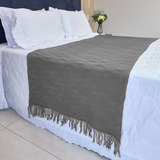 Peseira Max Cama Queen Manta Sofá Tricot 230 X 90cm