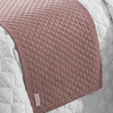 Peseira Xale Decorativa Matelado Luxor Casal 42cm X 2 00m