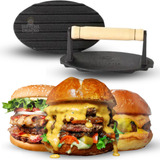 Peso De Hamburguer Prensador De Ferro Bife Lanche Masterchef