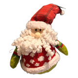 Peso De Porta Verde vermelho Papai Noel Enfeite Natalino