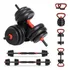 Peso Musculação Kit 6 Em 1 Até 20kg Halter Dumbel Ajustável Cor Preto